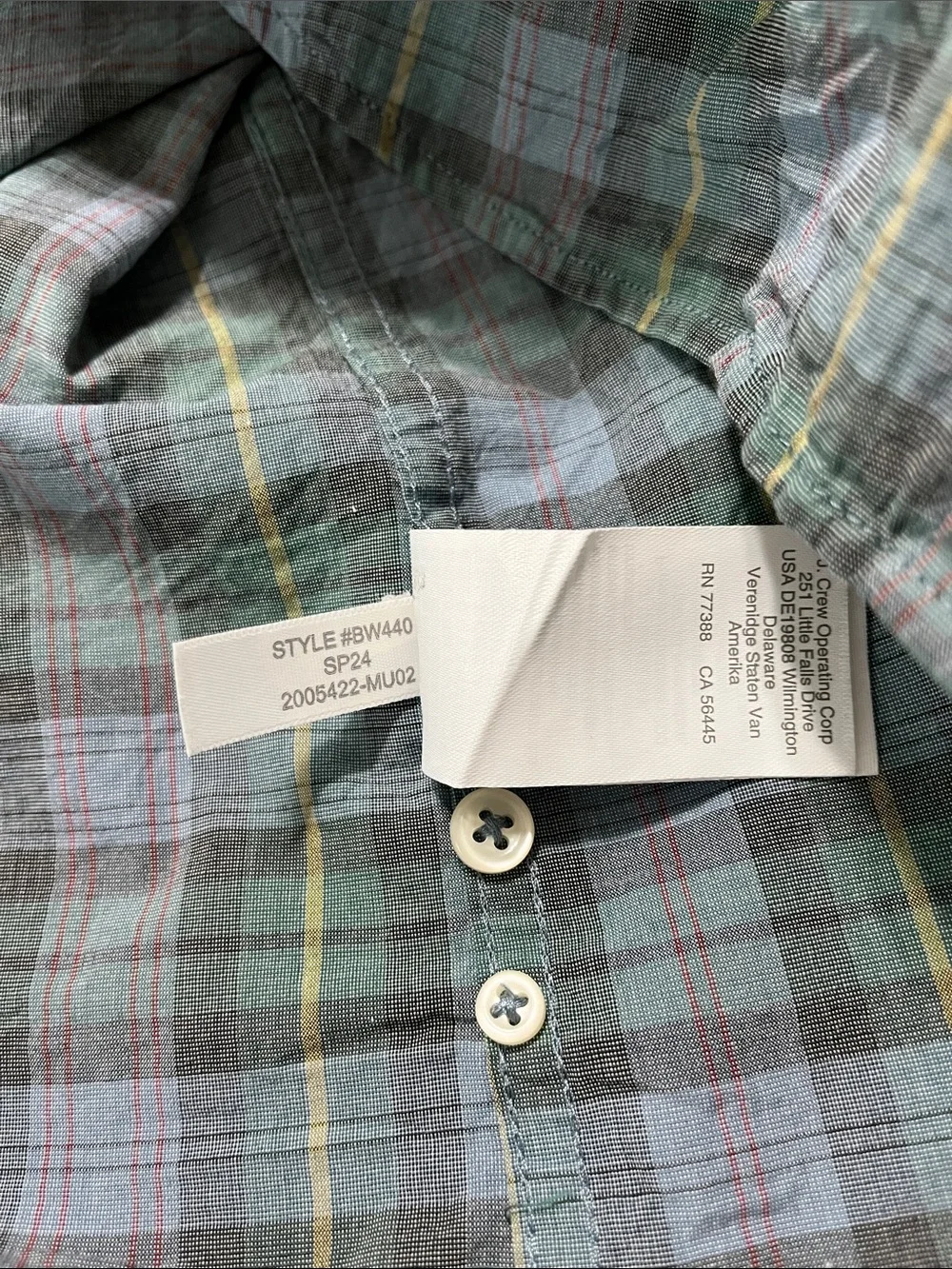 J. Crew Men's Secret Wash Cotton Poplin Shirt Sz Large